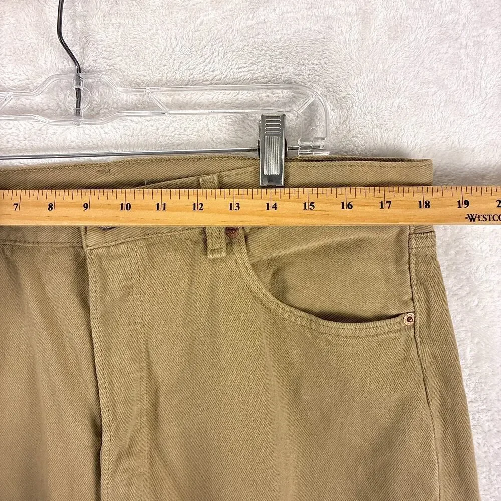 VTG Levis 501 Jeans Men 38x30 (36x30) Beige Button Fly 90s Made in USA 0612